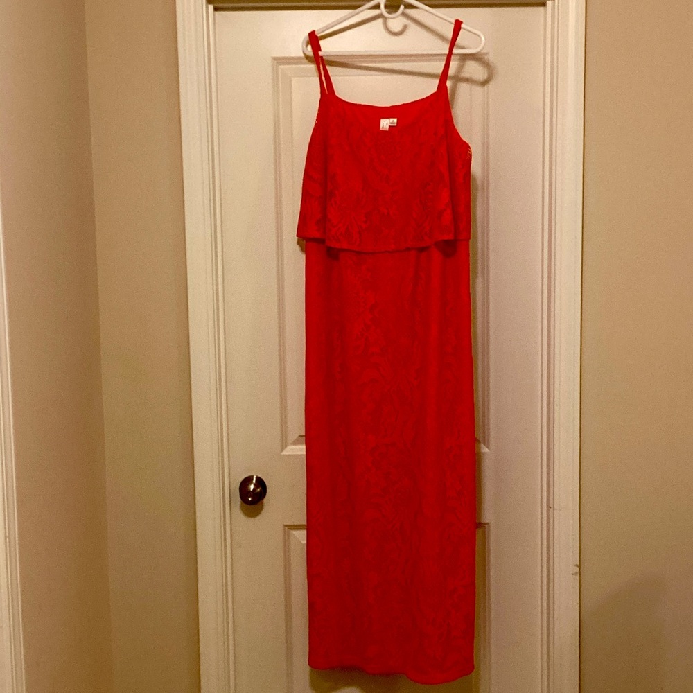 Emma & Michele Coral Lace Dress